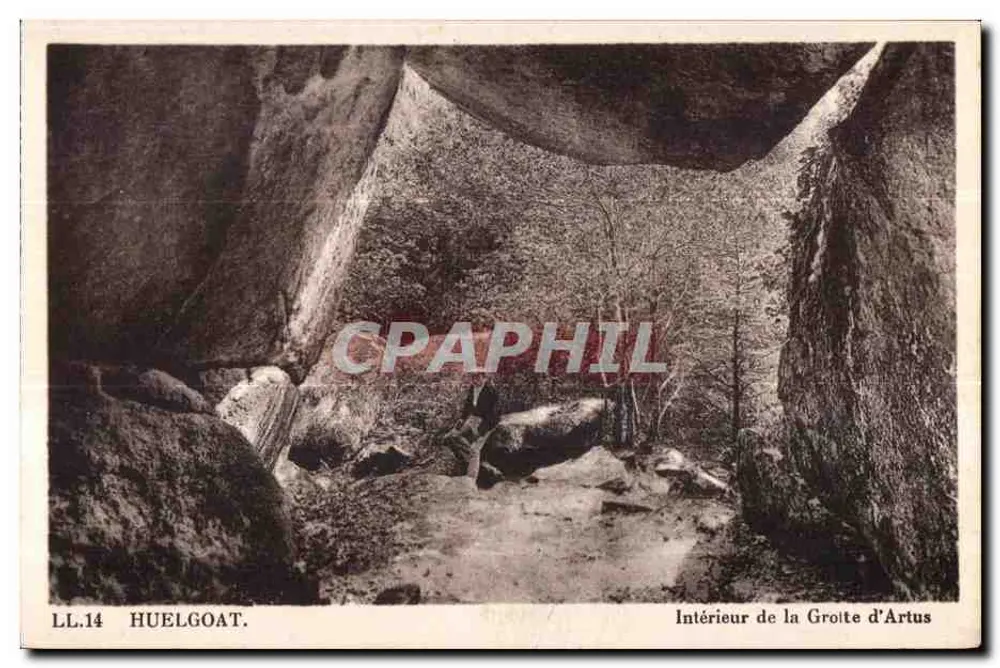 Interior da Gruta de Artus — Huelgoat — LL.14 - Frente