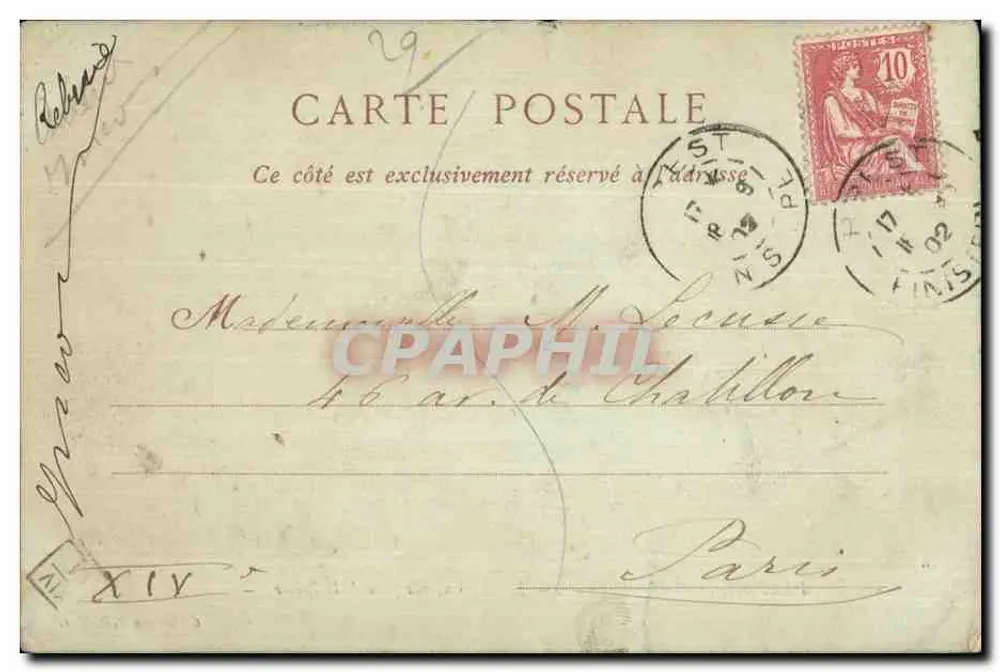 Militärbahnhof Brest — Das Schloss, Ansicht vom Cap de Lourdes — Sammlung ND Phot - Rückseite