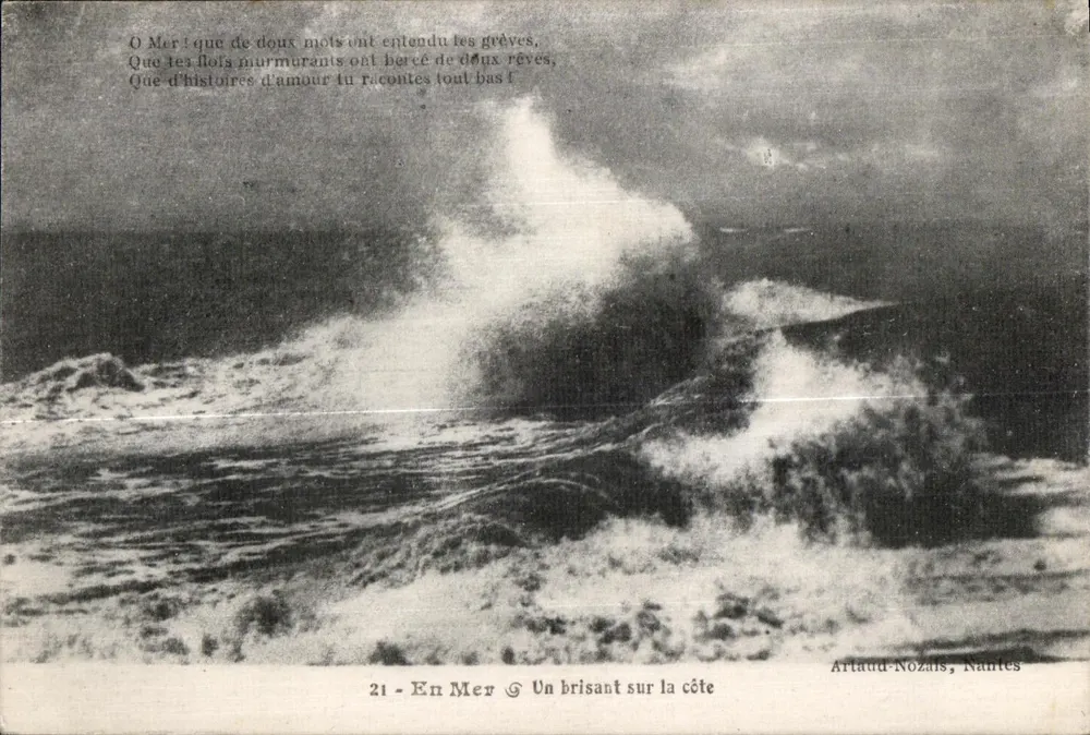No Mar — Um quebramar na costa — Artaud-Nozais, Nantes - Frente