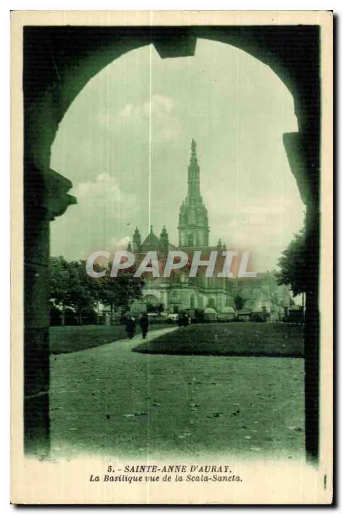 Sainte-Anne-d'Auray — Ansicht der Basilika von der Scala-Sancta — G. Artaud, Verlag, Nantes - Vorderseite