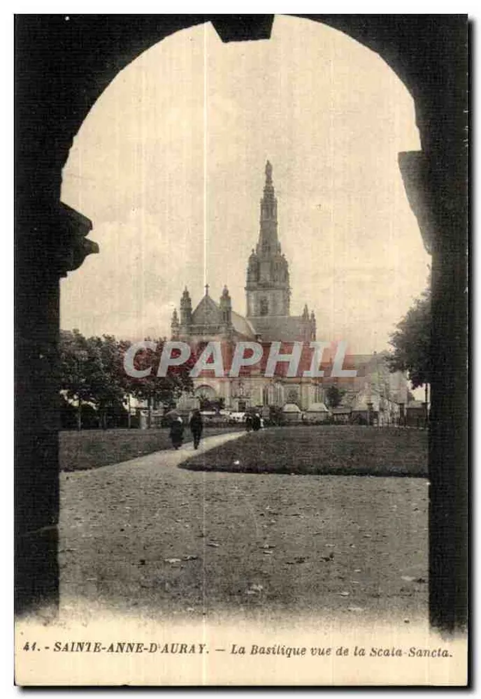 Sainte-Anne-d'Auray — Die Basilika vom Scala-Sancta aus gesehen — G. Arnaud, n°44 - Vorderseite