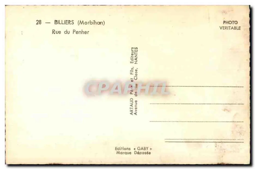 Bazaare und Schuhwarenläden — Rue du Penher — Éditions Gaby - Rückseite