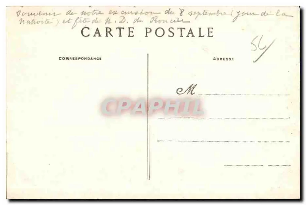 O Castelo de Josselin — sobre as margens do Oust — editor Villard & Quinage, n° 4979 - Verso