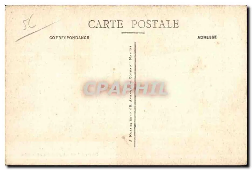 Josselin — Innenansicht der Kirche Notre-Dame — J. Nozais, Verlag 18, Avenue de Coteau - Nantes - Rückseite