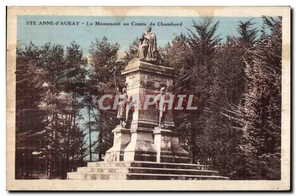 STE ANNE-d'AURAY - Denkmal für den Grafen von Chambord - Vorderseite