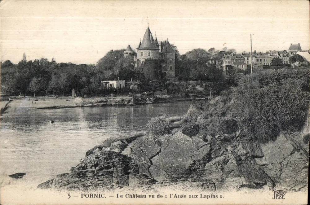 Pornic — Schloss von « l'Anse aux Lapins » gesehen — JND Phot. - Vorderseite