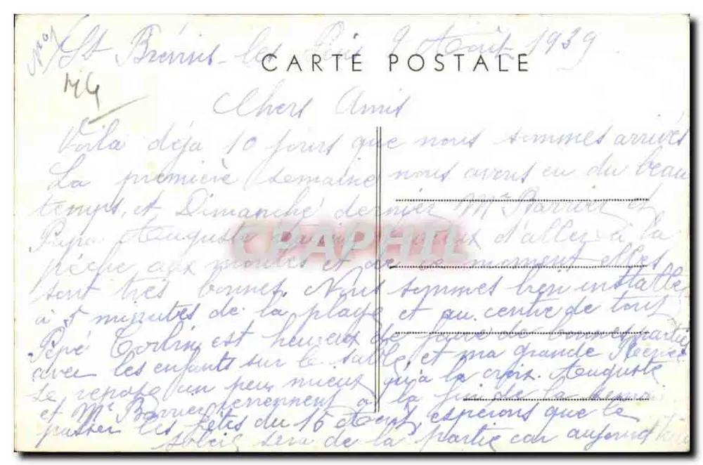 ST-BRÉVIN-les-PINS (L.Inf.) — Die Strände, Ebbe — Cim - Rückseite