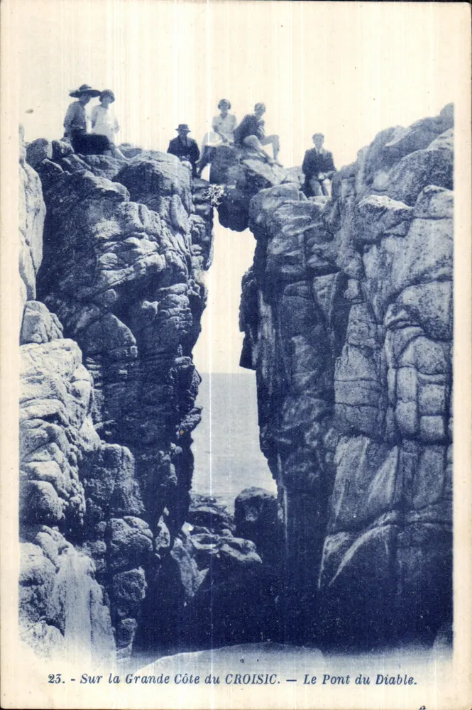 Auf der Grande Côte des CROISIC — Die Teufelsbrücke — G. Arfaund, Verlag, Nantes - Vorderseite