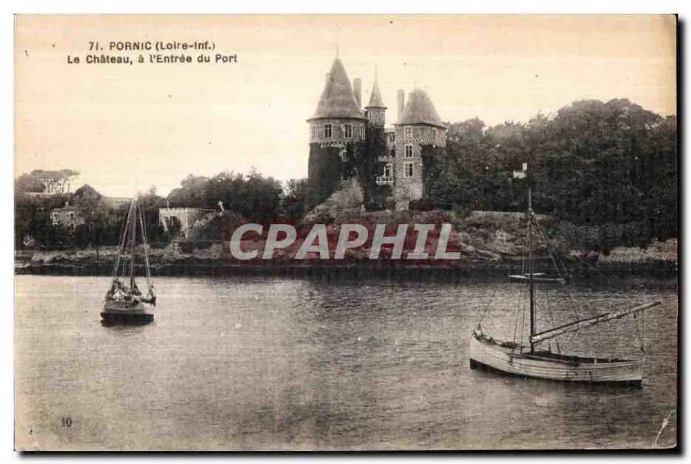 Pornic (Loire-Inf.) — Das Schloss, am Hafenportal — G. Chapeau, Verlag Nantes - Vorderseite