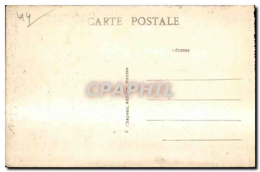 Pornic (Loire-Inf.) — Küste und Strand von La Petite Binochère — P. Chapeau, Verleger Nantes - Rückseite