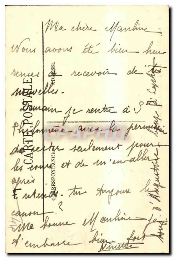 Pornic — Ansicht des Hafeneingangs und des Schlosses — LL. n° 97 - Rückseite