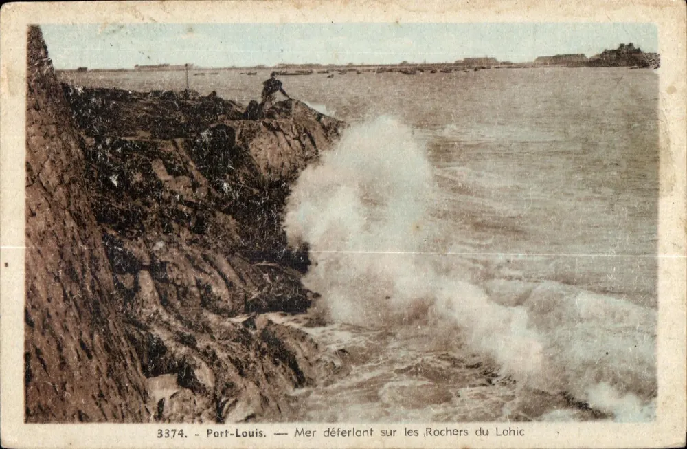 Port-Louis — Meer, das über die Lohic-Felsen bricht — Mestry Rennes Nr. 3374 - Vorderseite