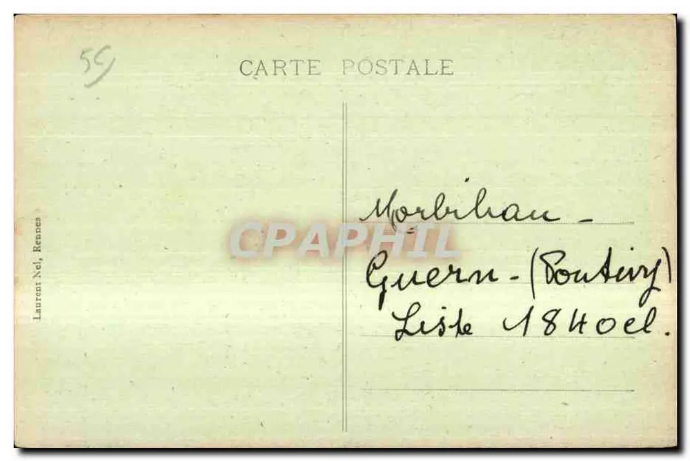 Quelven - Einer der Portale der Kirche — Laurent Nol, Rennes, n°1109 - Rückseite