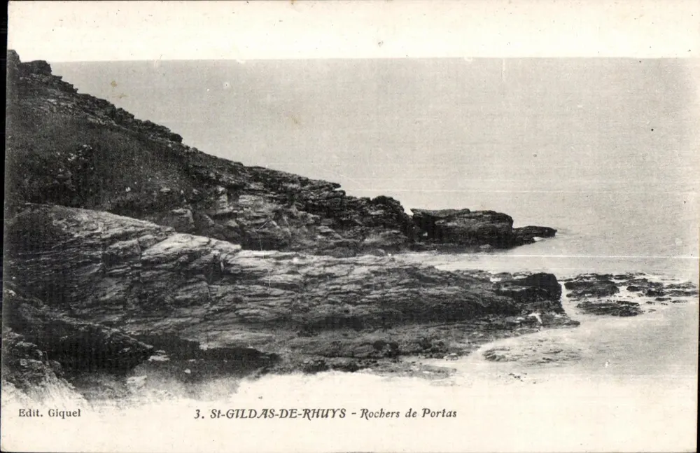 St-Gildas-de-Rhuys — Felsen von Portas — Edit. Giquel, n°3 - Vorderseite