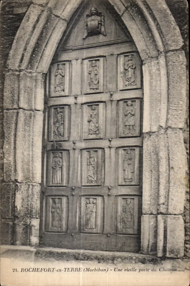 ROCHEFORT-en-TERRE (Morbihan) — Ansicht einer alten Tor des Schlosses — J. Nozaïs, Nantes - Vorderseite