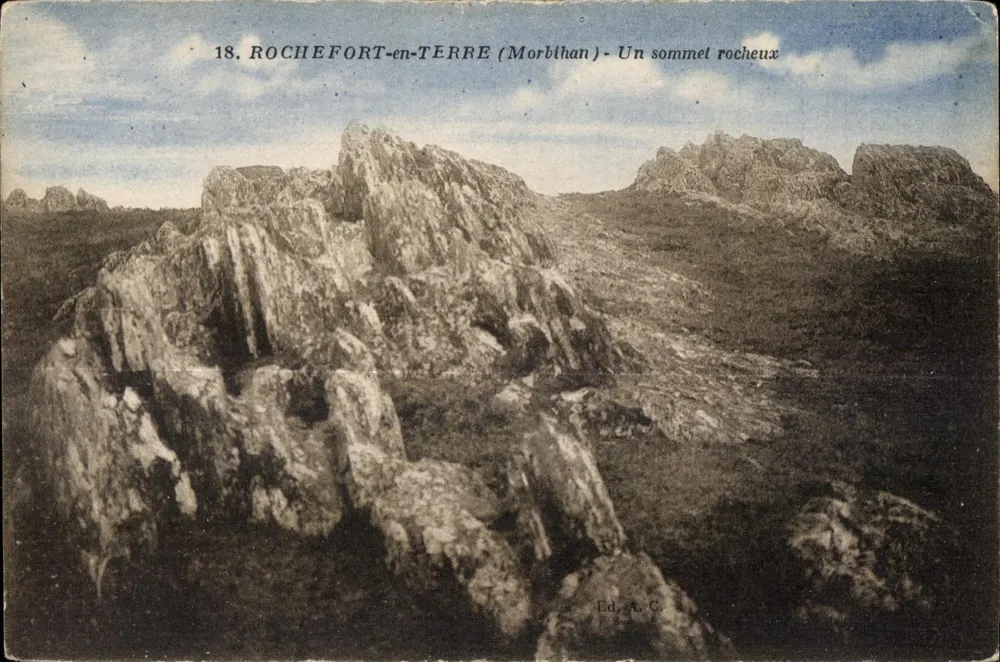 ROCHEFORT-en-TERRE (Morbihan) — Ein felsiger Gipfel — Ed. A.C. - Vorderseite
