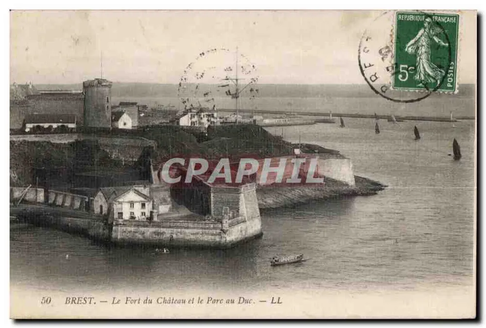 BREST — Der Schloss-Fort und der Duc-Park — LL - Vorderseite