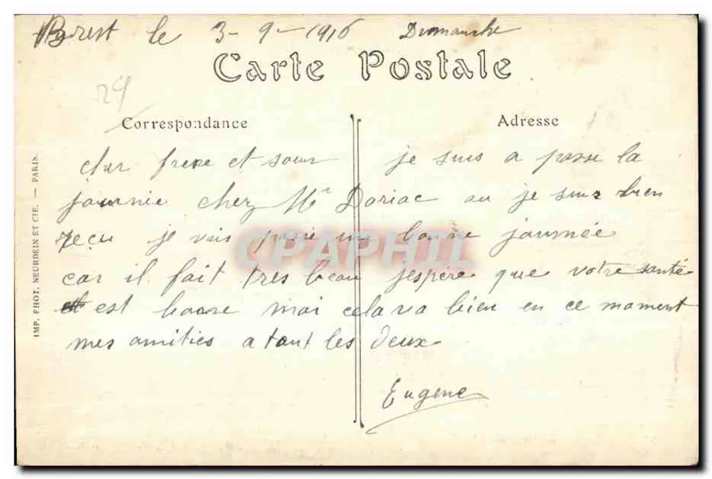Brest — Eingang zum Schloss, Kasernen des 19. Linienregiments — ND. Phot. - Rückseite