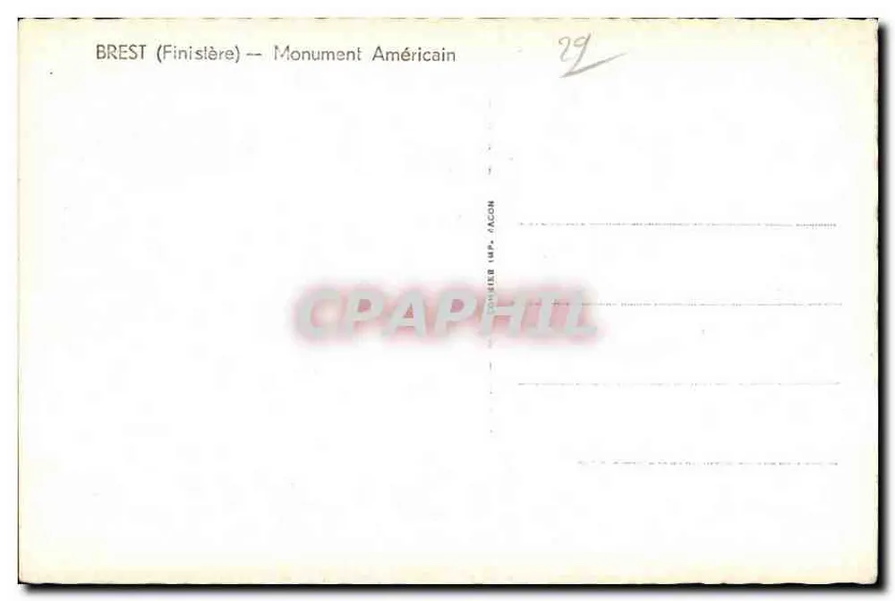 Brest (Finistère) — Monumento Americano - Verso