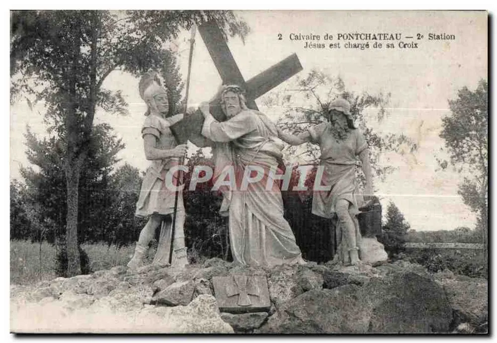 Calvary von Pontchâteau — 2. Station: Jesus trägt sein Kreuz - Vorderseite