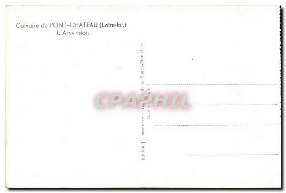 Calvary von Pont-Château — Die Auferstehung — Ausgabe der Bank der Französischen Mutualité - Rückseite