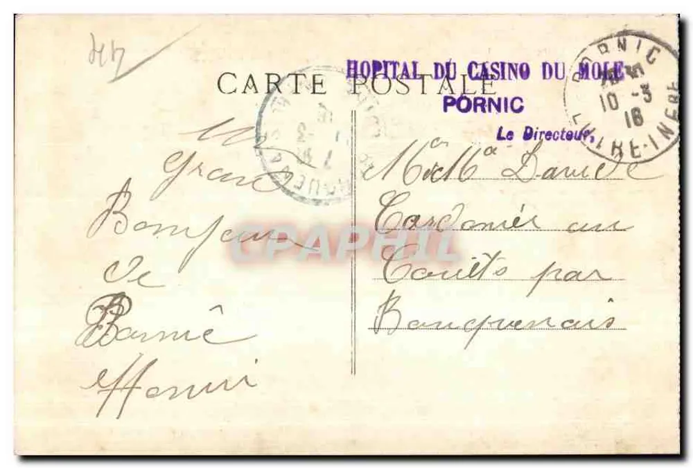 Pornic (Loire-Inf.) — Der Hafen in der Nähe des Schlosses — Sammlung F. Chapeau, Nantes - 3. Tausend - Rückseite