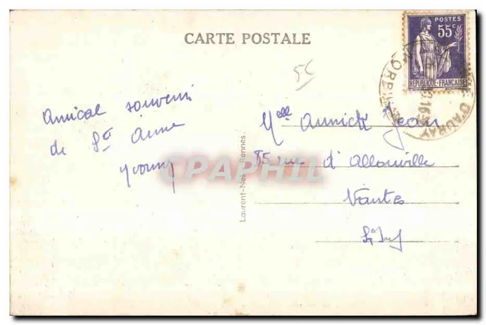 Sainte-Anne-d'Auray — Die Fontaine und die Basilique — Éditeur Lorré, n° 2938 - Rückseite