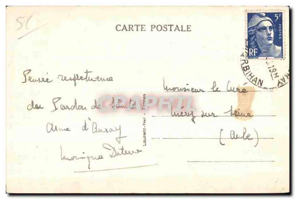 Sainte-Anne d'Auray — La Basilique et la Fontaine — Rennes 3995 - Verso