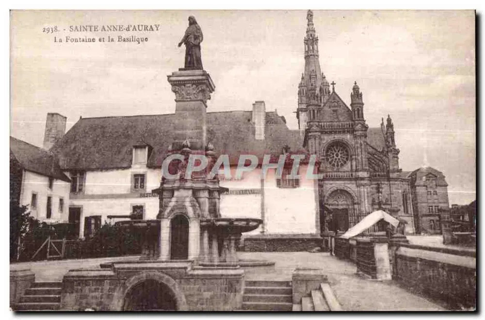 Sainte-Anne-d'Auray — Die Fontaine und die Basilique — Verlag: BERTHON - Vorderseite