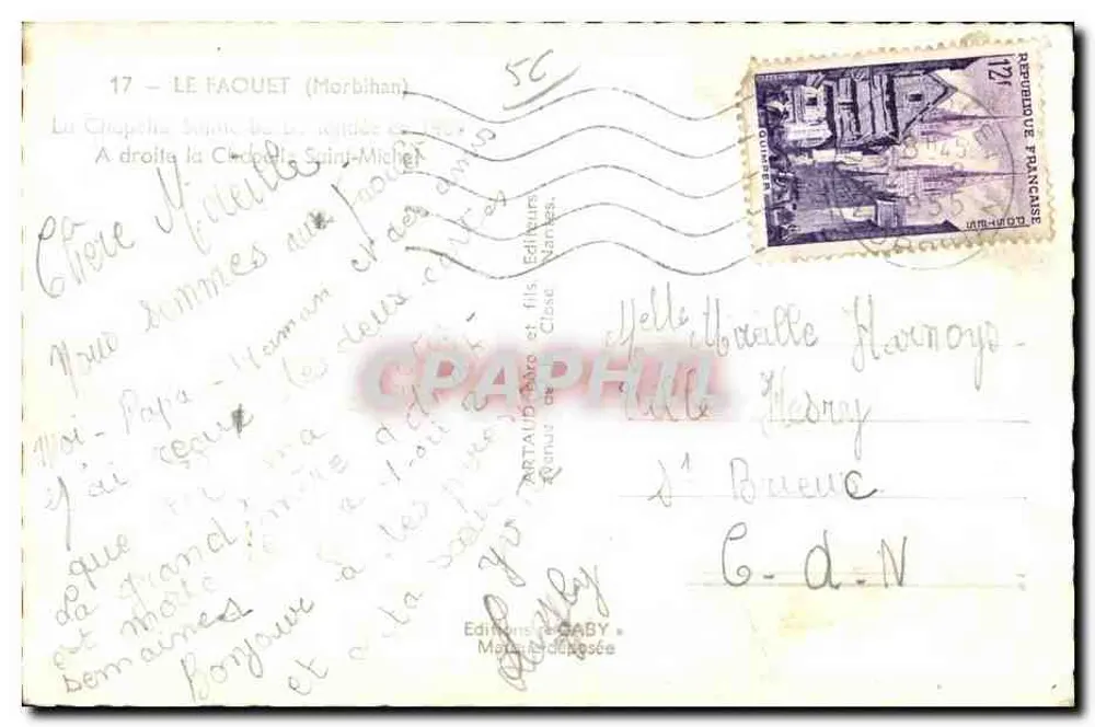 Le Faouët (Morbihan) — Kapelle Saint-Michel — Verlag Saby - Rückseite