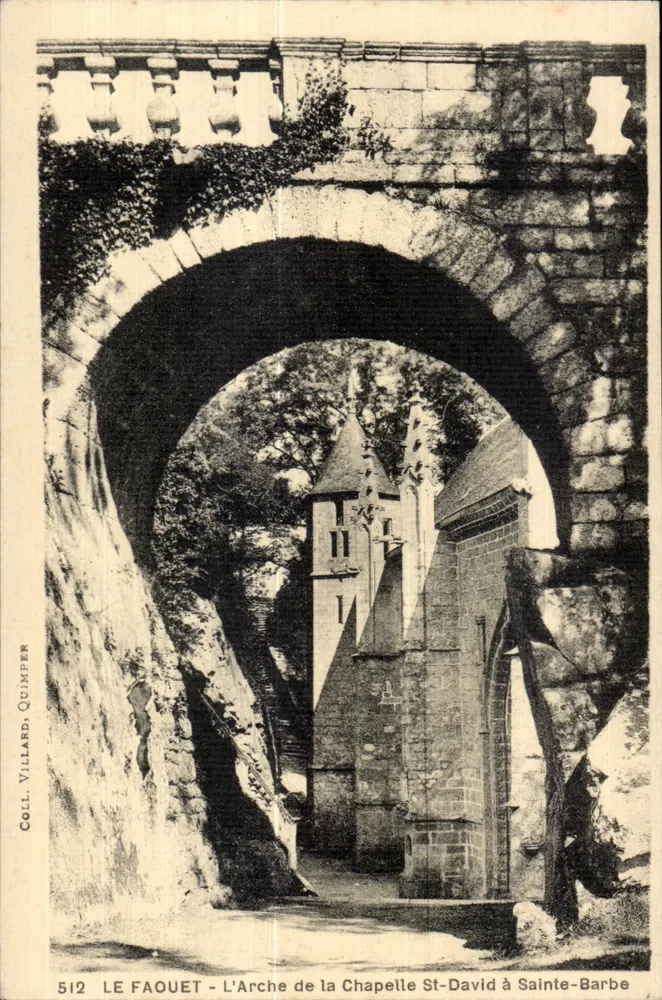 Le Faouët - Der Bogen der Kapelle St-David in Sainte-Barbe — Sammlung Villard, Quimper, Nr. 512 - Vorderseite