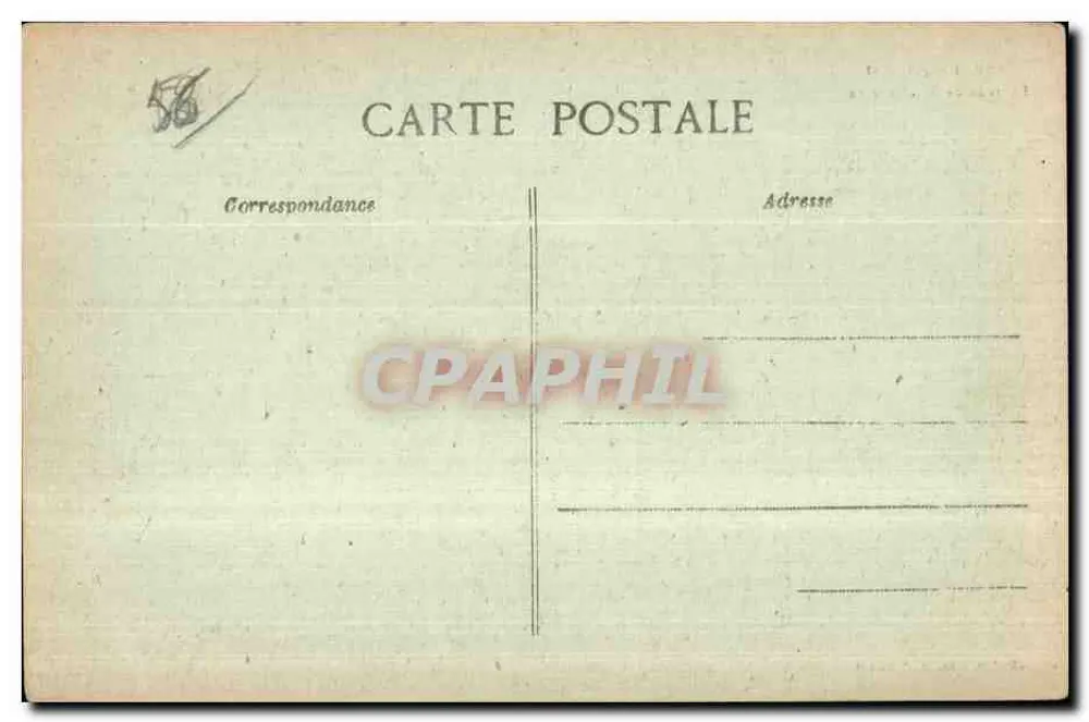 Der Jubé von Saint-Piacre — Innenansicht der Kirche — Sammlung Villard, Quimper - Rückseite