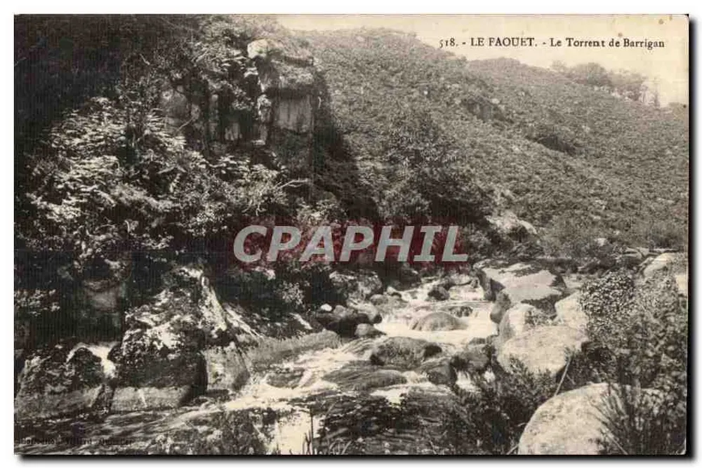 Le Faouët - O Torrencial de Barrigan — n° 518, editor impreciso - Frente