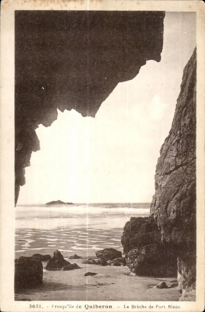 Presqu'île de Quiberon — La Brèche de Port Blanc — n° 3651 - Vorderseite