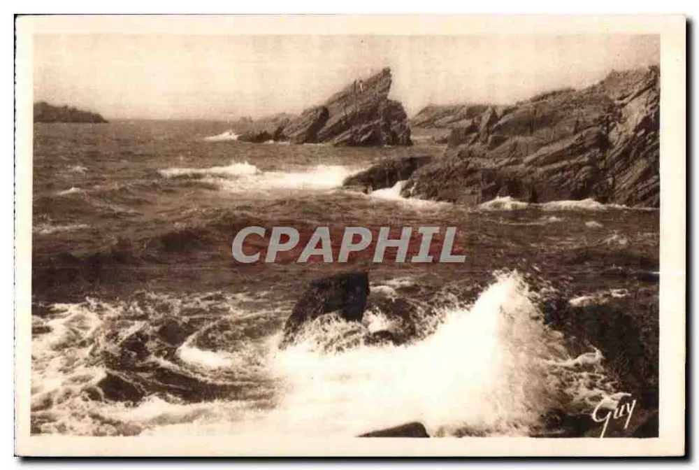 Quiberon (Morbihan) — Die wilde Küste an der Pointe de Kervihan — Éditions d'Art GUY - Vorderseite