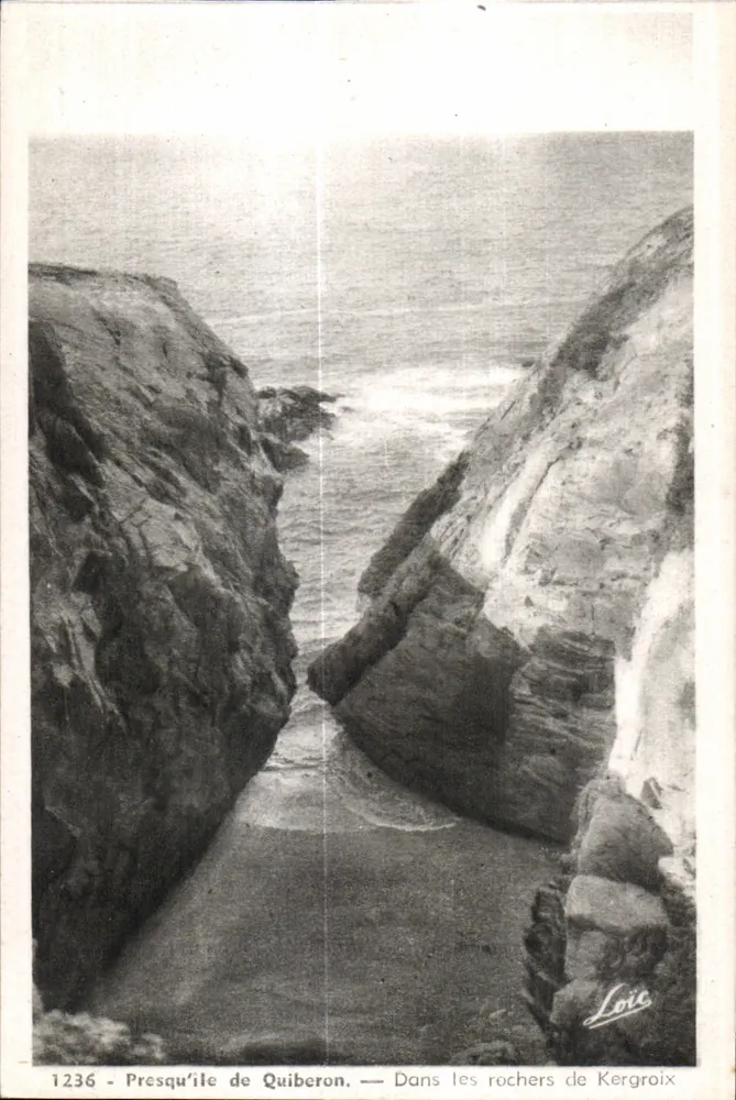 Presqu'île de Quiberon — In den Felsen von Kergroix — Loïc, n° 1236 - Vorderseite