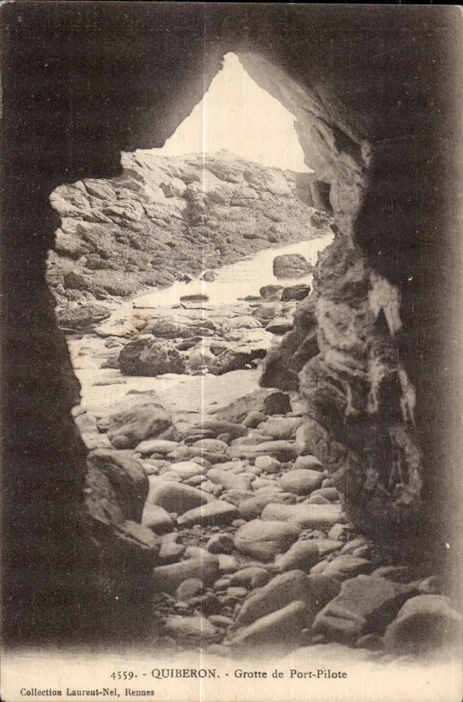 Gruta de Port-Piloté — Quiberon — Coleção Laurent-Nel, Rennes - Frente