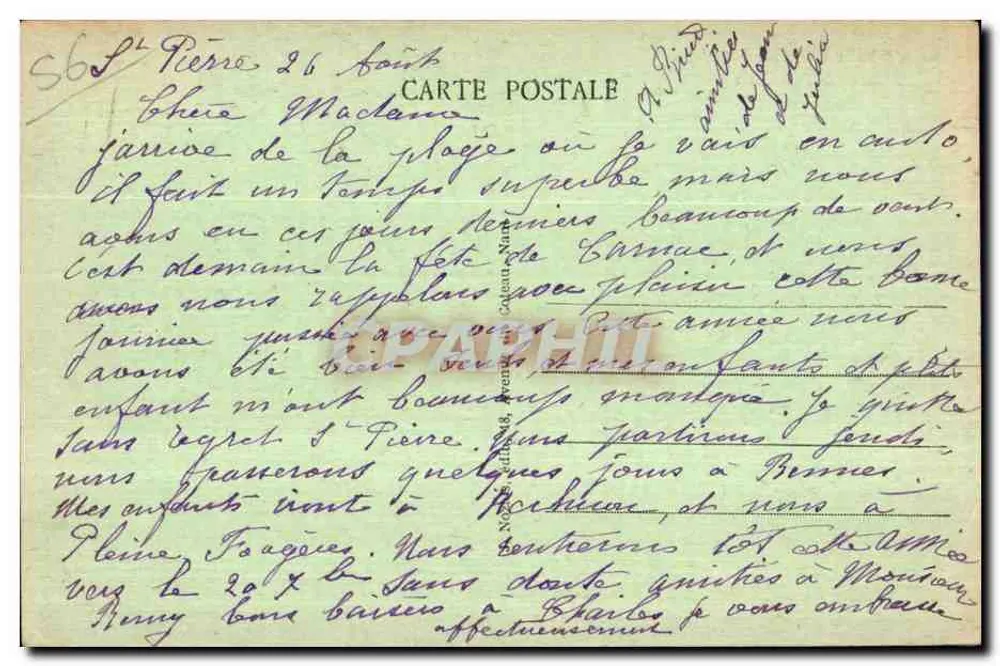 Quiberon (Morbihan) — A Arca de Porti-Bara - Verso
