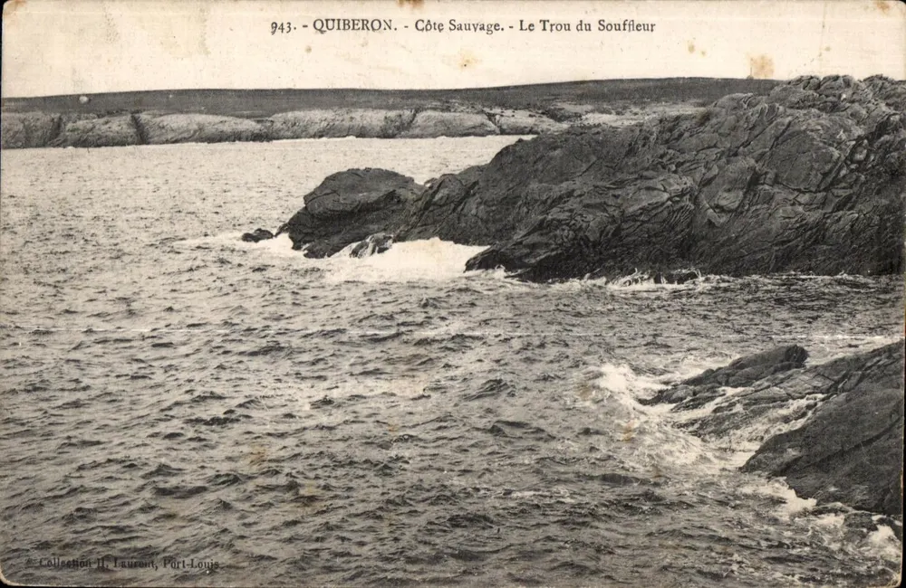 Quiberon - Côte Sauvage - Le Trou du Souffleur — Sammlung H. Tauront, Port-Louis - Vorderseite