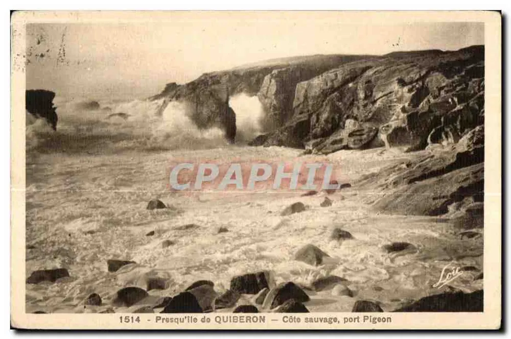 Halbinsel Quiberon — Wilde Küste, Hafen Pigeon — Loïe - Vorderseite