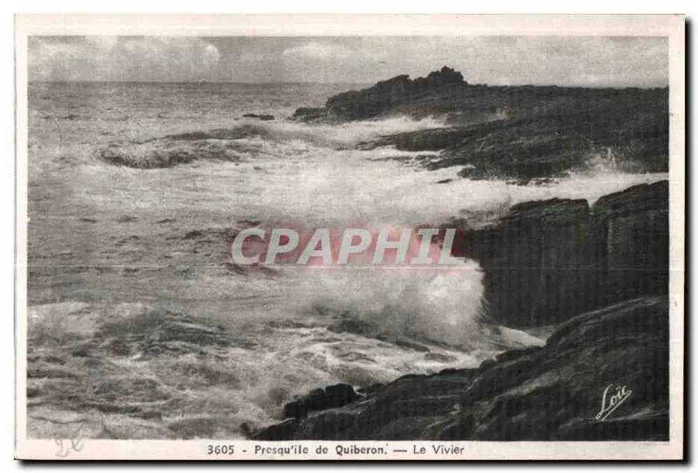 Presqu'île de Quiberon — Le Vivier — Edição Mesny Rennes - Frente