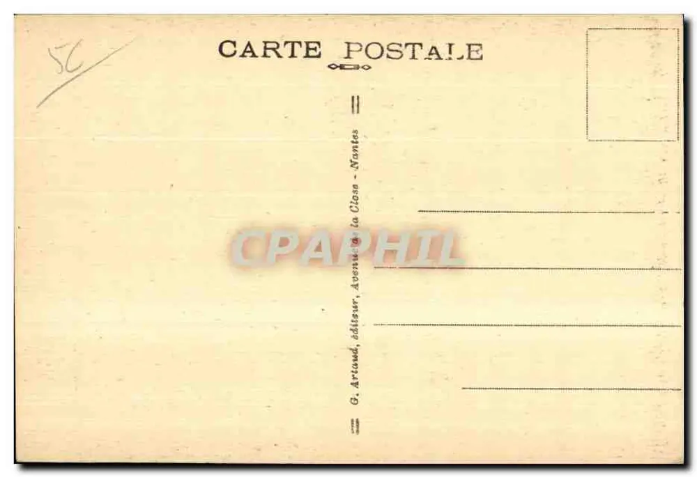 Quiberon — Port-Bara — G. Artaud, Nantes - Verso