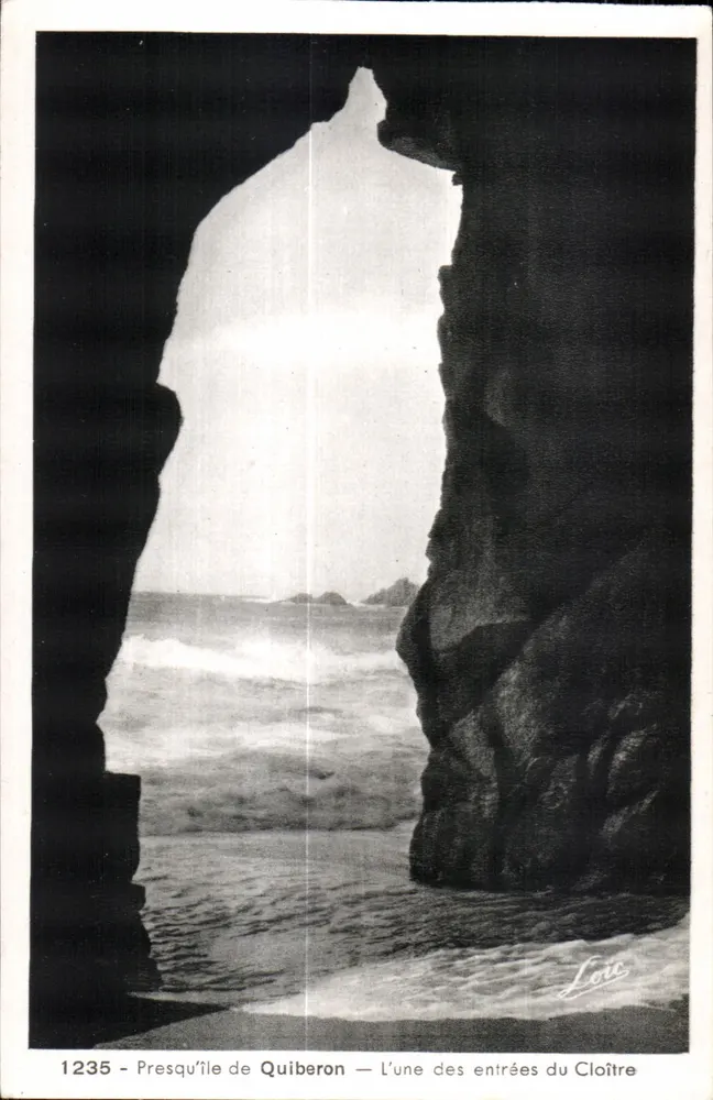 Presqu'île de Quiberon — Uma das entradas do Cloître — Edição Mécan Phil, n°1235 - Frente