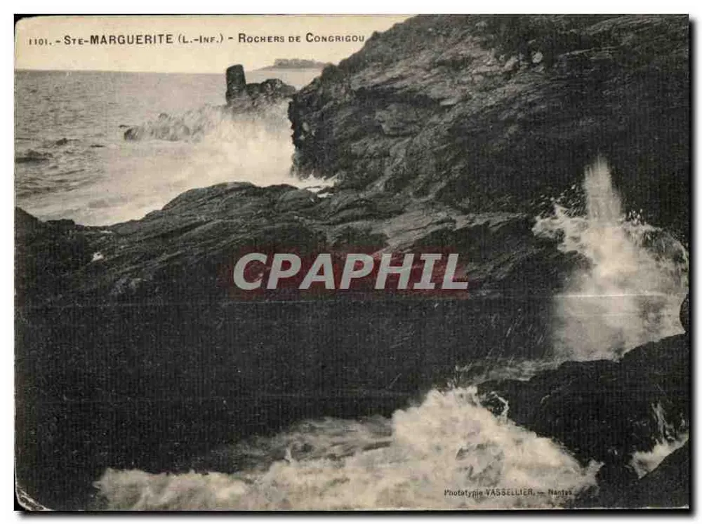 Ste-Marguerite (L.-Inf.) — Rochas de Congrigou — Fototipia VASSELLIER, Nantes - Frente