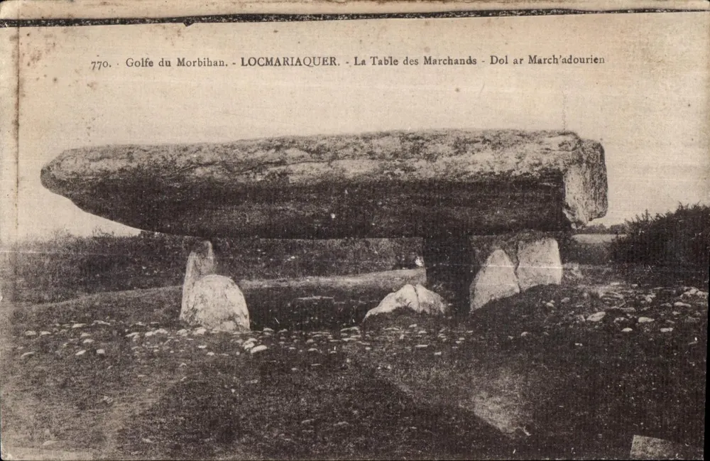 Die Tafel der Händler - Dol ar March'adourien - Locmariaquer - Golf von Morbihan - Vorderseite