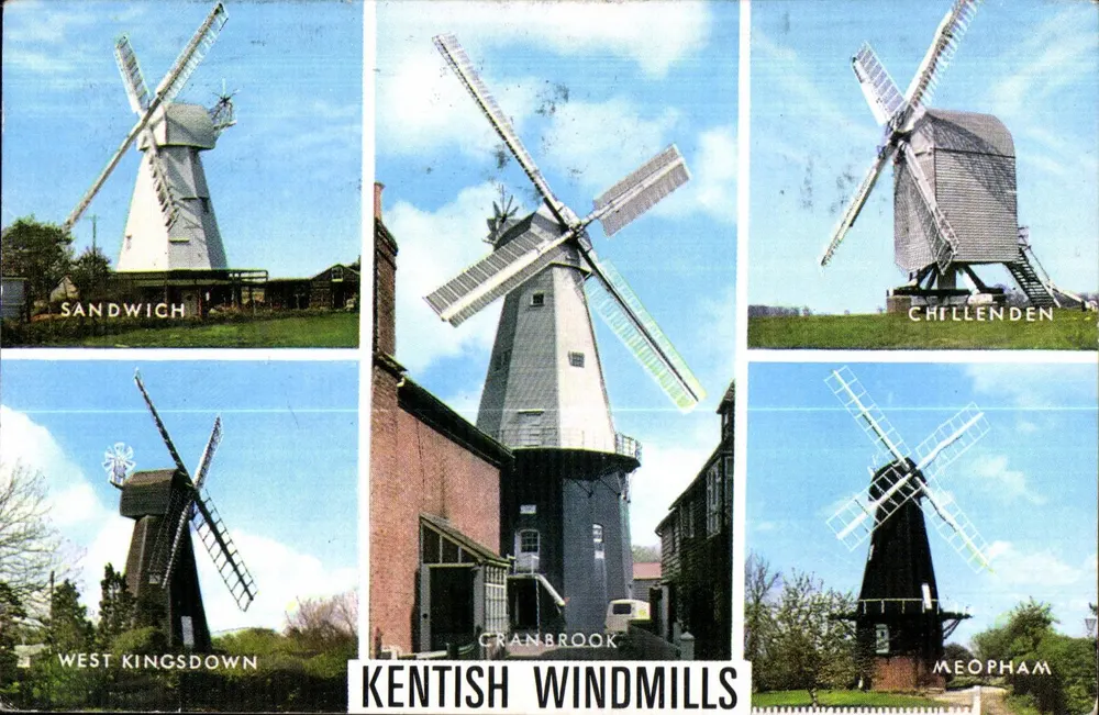 Kentische Windmühlen — Sandwich, Cranbrook, Chillemenden, West Kingsdown, Meopham — J. Salmon - Vorderseite