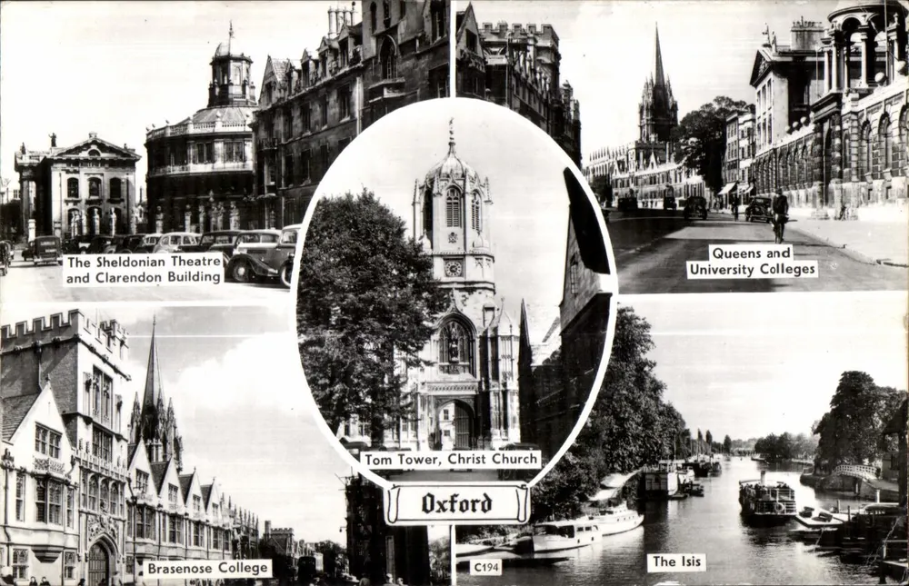 Oxford — vista panorámica de los colegios y monumentos — C194 - Anverso