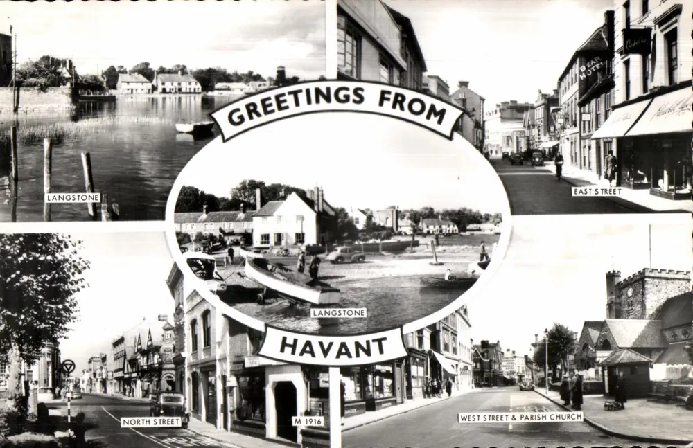 Langstone — Havant — Saudações de Langstone & Havant — M 1916 - Frente