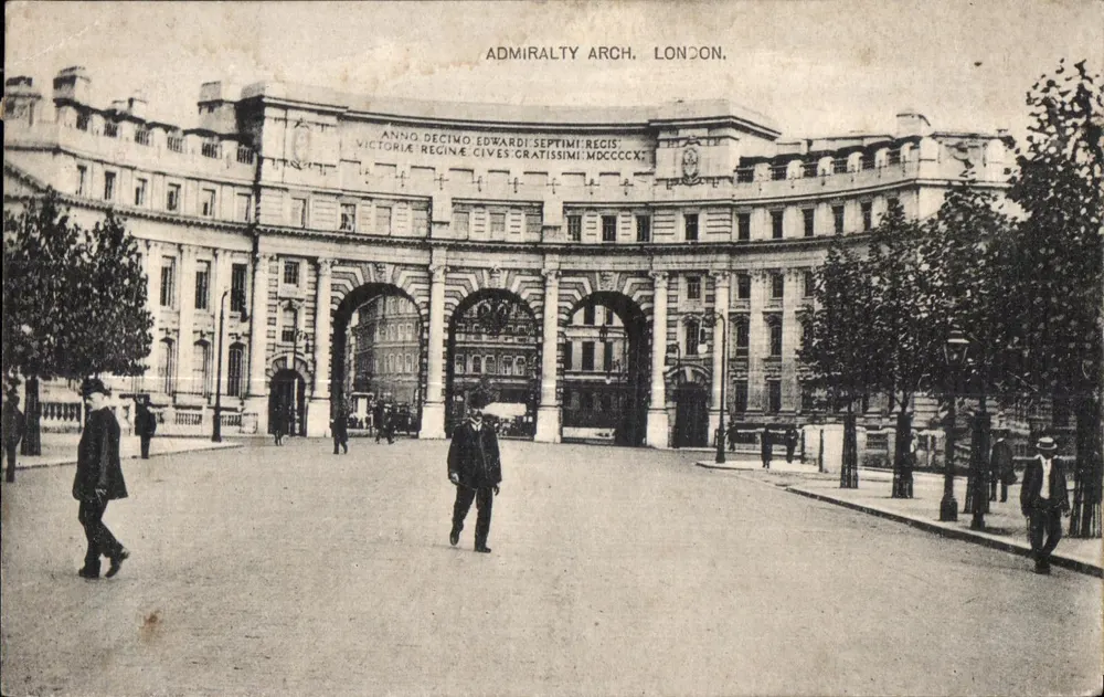 Admiralty Arch, Londres — vista arquitetônica — editor desconhecido - Frente
