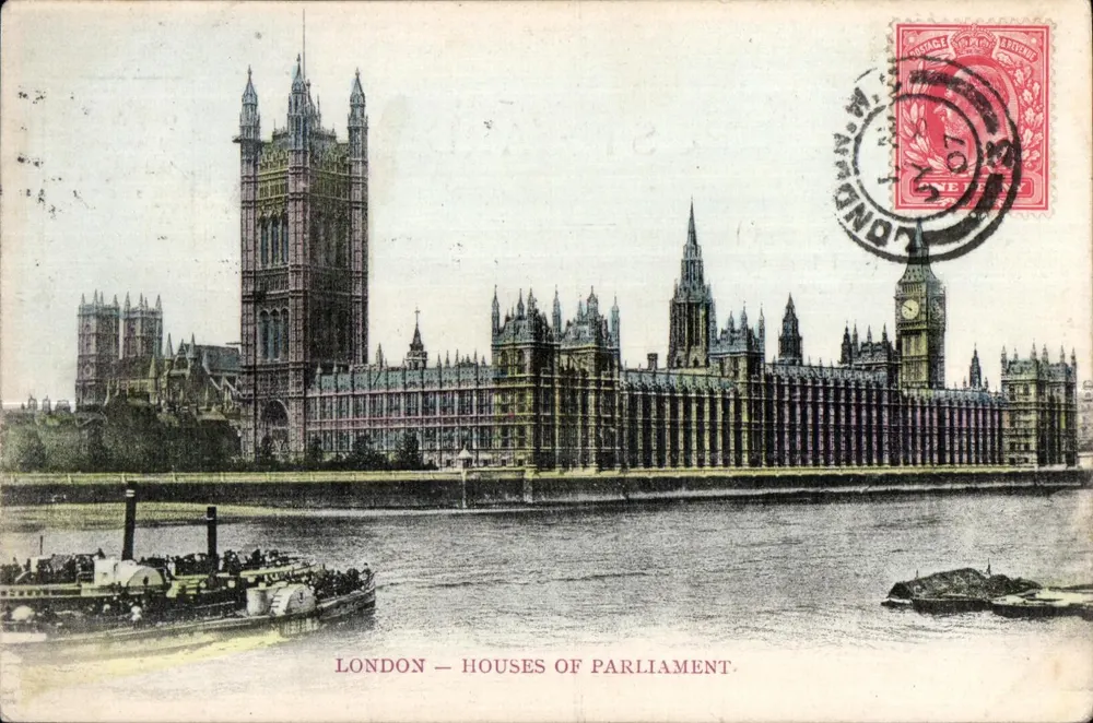 LONDON — HOUSES OF PARLIAMENT — Edmund Disédau, London-Plaistow - Vorderseite